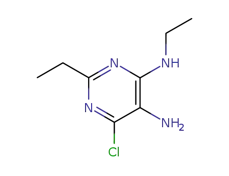 Molecular Structure of 6237-98-5 (6-chloro-N~4~,2-diethylpyrimidine-4,5-diamine)