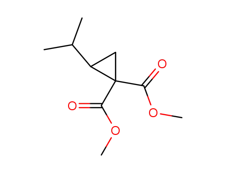 Molecular Structure of 56253-97-5 (2-(1-Methylethyl)-1,1-cyclopropanedicarboxylic acid dimethyl ester)