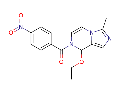 Molecular Structure of 56468-17-8 ((8-ethoxy-3-methylimidazo[1,5-a]pyrazin-7(8H)-yl)(4-nitrophenyl)methanone)