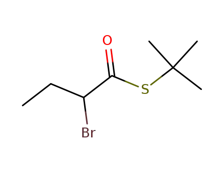 Molecular Structure of 56403-12-4 (S-tert-butyl 2-bromobutanethioate)