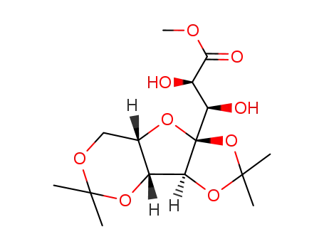 Molecular Structure of 211803-45-1 ((2R,3R)-2,3-Dihydroxy-3-((3aS,3bR,7aS,8aS)-2,2,5,5-tetramethyl-tetrahydro-[1,3]dioxolo[4,5]furo[3,2-d][1,3]dioxin-8a-yl)-propionic acid methyl ester)