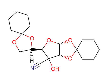 Molecular Structure of 62293-19-0 (1,2:5,6-DI-O-CYCLOHEXYLIDENE-3-CYANO-ALPHA-D-ALLOFURANOSE)