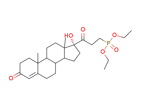 Phosphonic acid,[2-[(17-hydroxy-3-oxoandrost-4-en-17b-yl)carbonyl]ethyl]-, diethyl ester (7CI,8CI) cas  6224-07-3