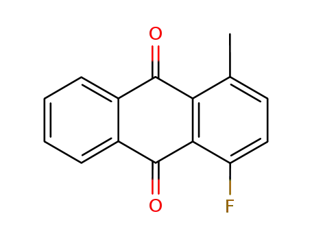 Molecular Structure of 361-19-3 (1-fluoro-4-methyl-9,10-dihydroanthracene-9,10-dione)
