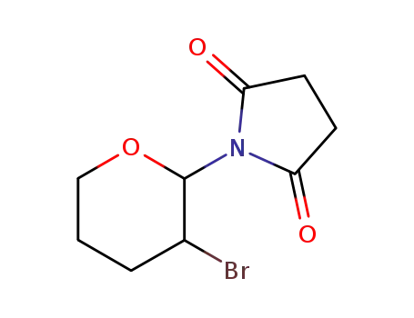 Molecular Structure of 98949-99-6 (<i>N</i>-(3-bromo-tetrahydro-pyran-2-yl)-succinimide)