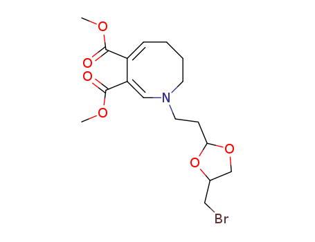 3,4-Azocinedicarboxylicacid, 1-[2-[4-(bromomethyl)-1,3-dioxolan-2-yl]ethyl]-1,6,7,8-tetrahydro-,3,4-dimethyl ester cas  62587-50-2
