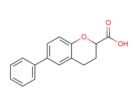 Molecular Structure of 56926-39-7 (6-phenylchroman-2-carboxylic acid)
