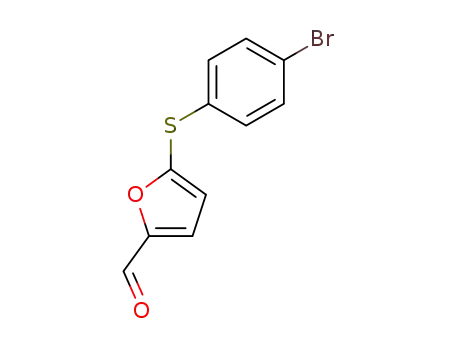 Molecular Structure of 56656-94-1 (5-[(4-BROMOPHENYL)SULFANYL]-2-FURALDEHYDE)