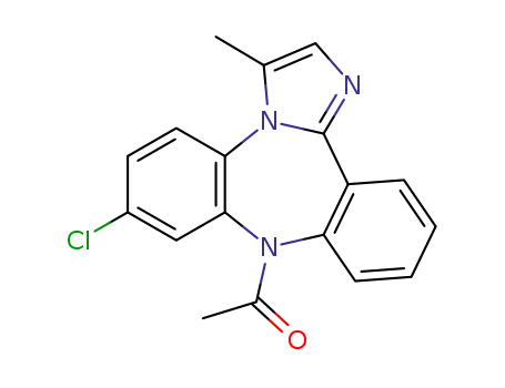 9-アセチル-7-クロロ-3-メチル-9H-ジベンゾ[b,f]イミダゾ[1,2-d][1,4]ジアゼピン
