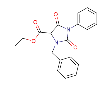 Molecular Structure of 56598-95-9 (ethyl 3-benzyl-2,5-dioxo-1-phenylimidazolidine-4-carboxylate)