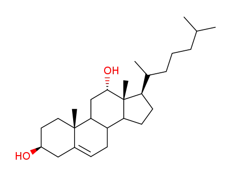 Molecular Structure of 566-46-1 (5-cholestene-3 beta,12 alpha-diol)