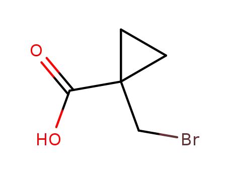 Molecular Structure of 56834-40-3 (1-(bromomethyl)cyclopropanecarboxylic acid)
