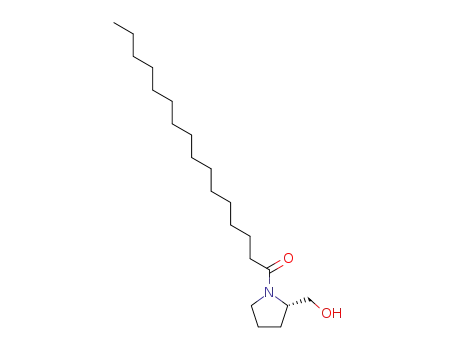 Molecular Structure of 108509-44-0 ((S)-1-(2-(hydroxymethyl)pyrrolidin-1-yl)hexadecan-1-one)