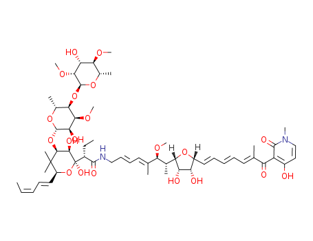 2H-Pyran-2-acetamide,4-[[6-deoxy-4-O-(6-deoxy-2,4-di-O-methyl-a-L-mannopyranosyl)-3-O-methyl-b-D-allopyranosyl]oxy]-N-[(2E,4E,6S,7R)-7-[(2S,3S,4R,5R)-5-[(1E,3E,5E)-7-(1,2-dihydro-4-hydroxy-1-methyl-2-