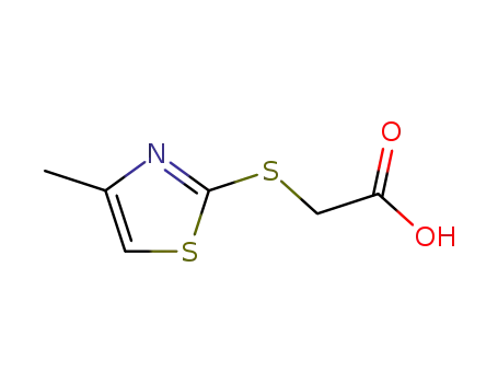 Molecular Structure of 5685-17-6 ((4-METHYL-THIAZOL-2-YLSULFANYL)-ACETIC ACID)
