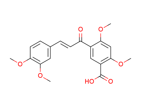 Benzoic acid,5-[3-(3,4-dimethoxyphenyl)-1-oxo-2-propen-1-yl]-2,4-dimethoxy-