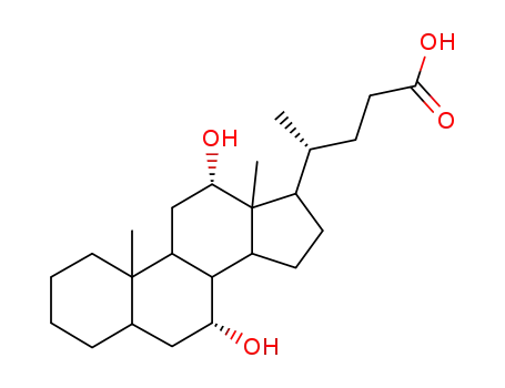 Molecular Structure of 105227-30-3 (7α,12α-dihydroxy-5β-cholansaeure)