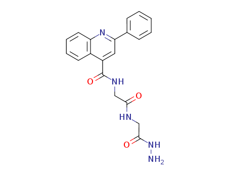 Glycine,N-[N-(2-phenylcinchoninoyl)glycyl]-, hydrazide (7CI,8CI)