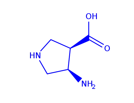 Molecular Structure of 569682-61-7 (3-Pyrrolidinecarboxylicacid,4-amino-,(3R,4R)-(9CI))