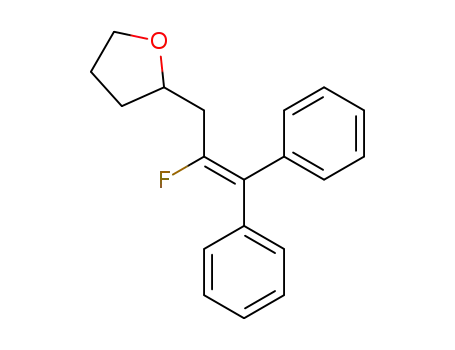 Molecular Structure of 56701-23-6 (2-(2-Fluoro-3,3-diphenyl-2-propenyl)tetrahydrofuran)