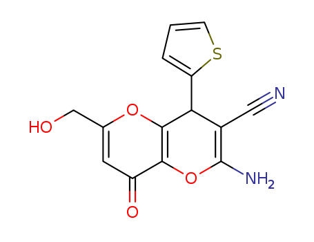 2-AMINO-6-(HYDROXYMETHYL)-8-OXO-4-(2-THIENYL)-4,8-DIHYDROPYRANO[3,2-B]PYRAN-3-CARBONITRILE