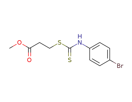 Molecular Structure of 56624-43-2 (methyl 3-{[(4-bromophenyl)carbamothioyl]sulfanyl}propanoate)