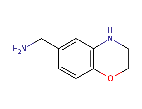 Molecular Structure of 625470-50-0 (C-(3,4-Dihydro-2H-benzo[1,4]oxazin-6-yl)-methylamine)