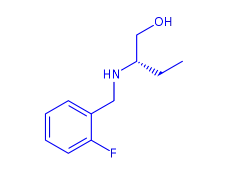 Molecular Structure of 626223-94-7 (2-(2-FLUORO-BENZYLAMINO)-BUTAN-1-OL)