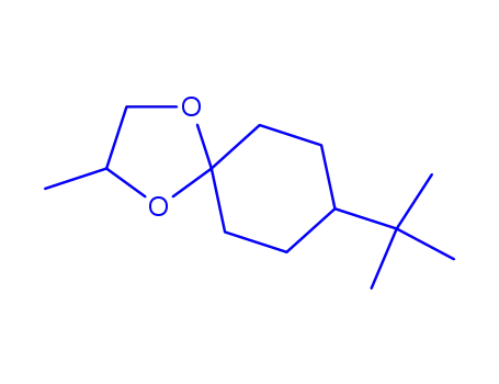 Molecular Structure of 62406-83-1 (8-(1,1-dimethylethyl)-2-methyl-1,4-dioxaspiro[4.5]decane)