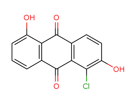 Molecular Structure of 127042-29-9 (1-Chloro-2,5-dihydroxy-anthraquinone)