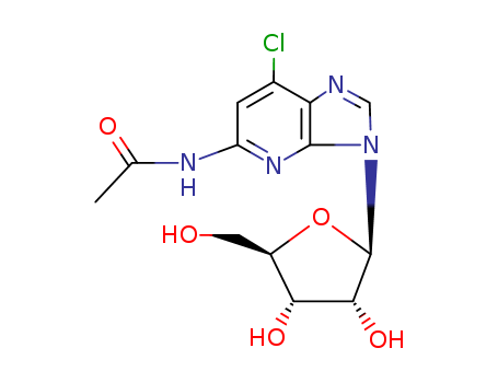 Acetamide,N-(7-chloro-3-b-D-ribofuranosyl-3H-imidazo[4,5-b]pyridin-5-yl)- cas  56707-82-5