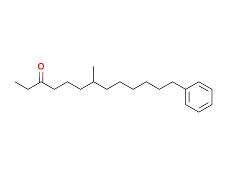 Molecular Structure of 16964-45-7 (3-Tridecanone,7-methyl-13-phenyl- (8CI,9CI))