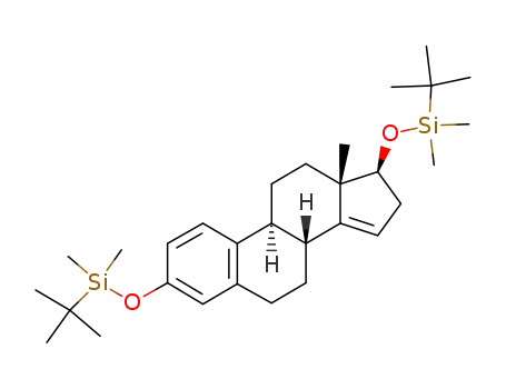 Molecular Structure of 58699-16-4 ((8R,9S,13S,17S)-3,17-Bis-(tert-butyl-dimethyl-silanyloxy)-13-methyl-7,8,9,11,12,13,16,17-octahydro-6H-cyclopenta[a]phenanthrene)