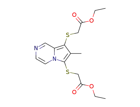 (8-Ethoxycarbonylmethylsulfanyl-7-methyl-pyrrolo[1,2-a]pyrazin-6-ylsulfanyl)-acetic acid ethyl ester