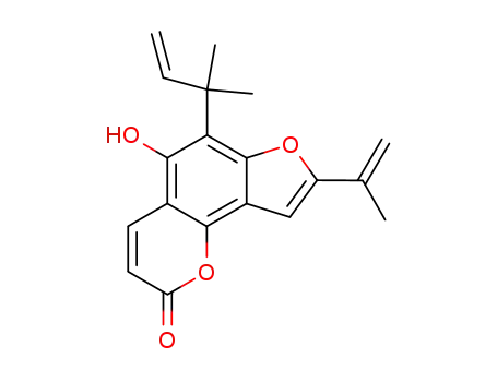 2H-Furo[2,3-h]-1-benzopyran-2-one,
6-(1,1-dimethyl-2-propenyl)-5-hydroxy-8-(1-methylethenyl)-