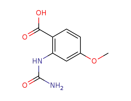 Molecular Structure of 857600-58-9 (4-methoxy-2-ureido-benzoic acid)