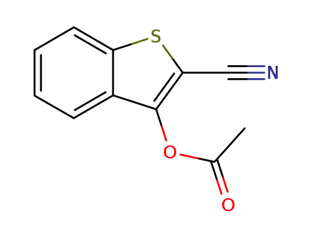 Molecular Structure of 57477-71-1 ((2-cyanobenzothiophen-3-yl) acetate)