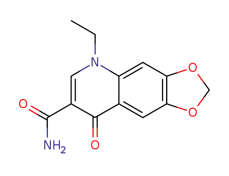 amide of 1-ethyl-6,7-methylenedioxy-4-oxo-1,4-dihydroquinoline-3-carbonic acid