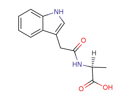 Molecular Structure of 57105-39-2 (N-(3-Indolylacetyl)-L-alanine)