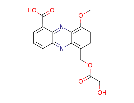 Molecular Structure of 573-84-2 (6-[(Hydroxyacetoxy)methyl]-9-methoxy-1-phenazinecarboxylic acid)