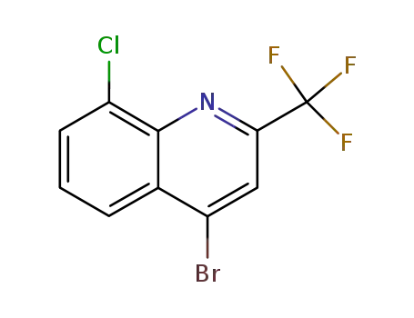 Molecular Structure of 57124-18-2 (4-Bromo-8-chloro-2-(trifluoromethyl)quinoline)