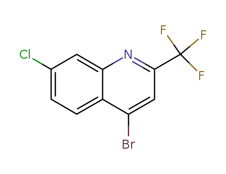 Molecular Structure of 57124-19-3 (4-Bromo-7-chloro-2-(trifluoromethyl)quinoline)