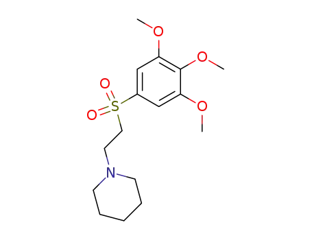 Molecular Structure of 57554-04-8 (Piperidine, 1-(2-(3,4,5-trimethoxyphenyl)sulfonylethyl)-)