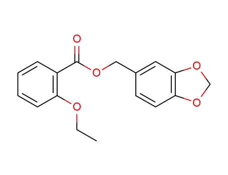 Molecular Structure of 6280-56-4 (1,3-benzodioxol-5-ylmethyl 2-ethoxybenzoate)