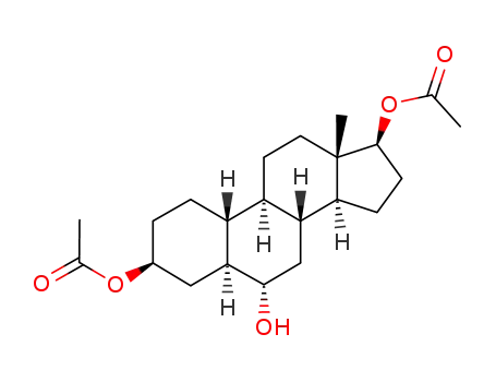 Molecular Structure of 892848-32-7 (3β,17β-diacetoxy-6α-hydroxy-19-nor-5α-androstane)
