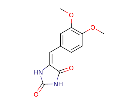 Molecular Structure of 140894-83-3 (2,4-Imidazolidinedione, 5-[(3,4-dimethoxyphenyl)methylene]-, (E)-)