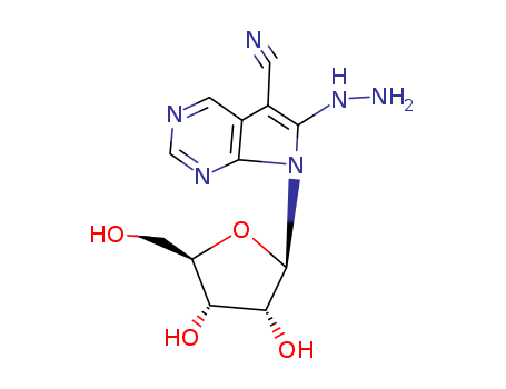 7H-Pyrrolo[2,3-d]pyrimidine-5-carbonitrile,6-hydrazino-7-b-D-ribofuranosyl-(9CI) cas  57071-80-4