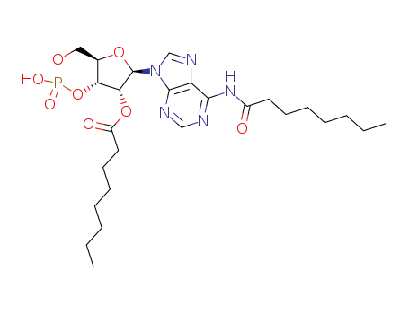 Molecular Structure of 57329-09-6 (N(1),O(2)-dioctanoyl cyclic AMP)