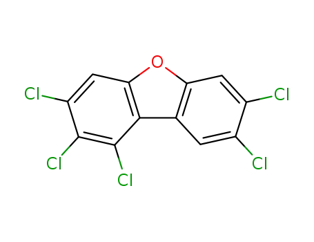 Molecular Structure of 57117-41-6 (1,2,3,7,8-Pentachlorodibenzofuran)