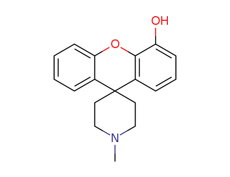 Molecular Structure of 57316-01-5 (4-Hydroxy-1'-methylspiro[[9H]xanthene-9,4'-piperidine])